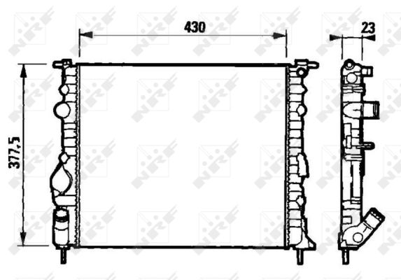 Radiator, engine cooling  Art. 58192