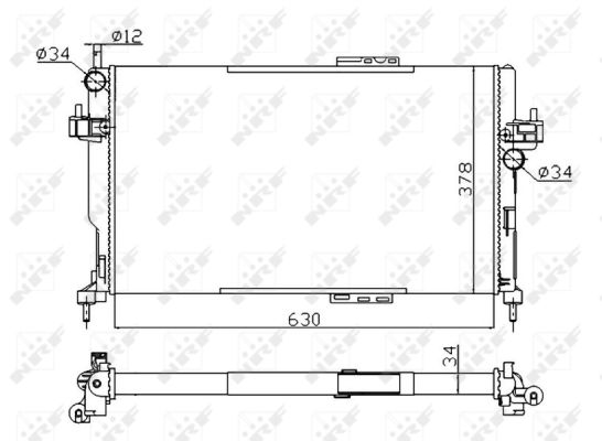 Radiator, engine cooling  Art. 58282A