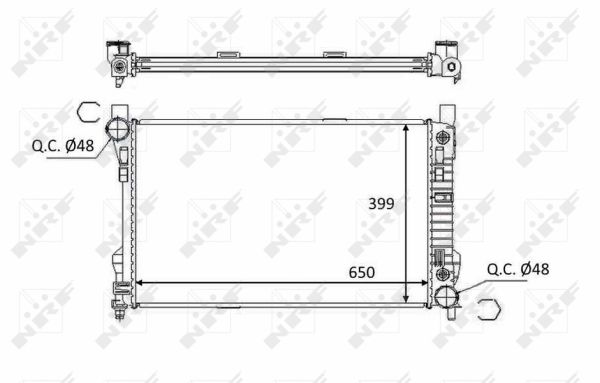 Radiator, engine cooling  Art. 58390