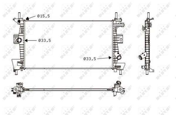 Radiator, engine cooling  Art. 58487