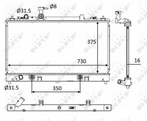 Radiator, engine cooling (Double cloth)  Art. 58560