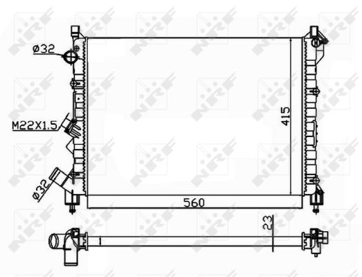 Radiator, engine cooling  Art. 58943A