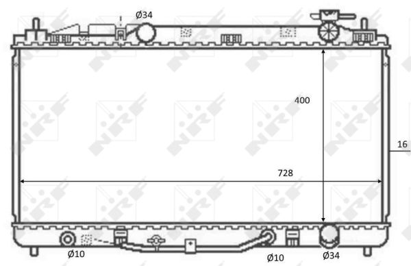 Radiator, engine cooling  Art. 59079