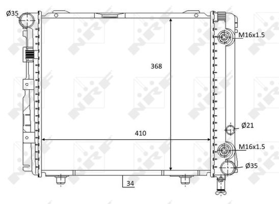 Radiator, engine cooling (Double cloth)  Art. 59103