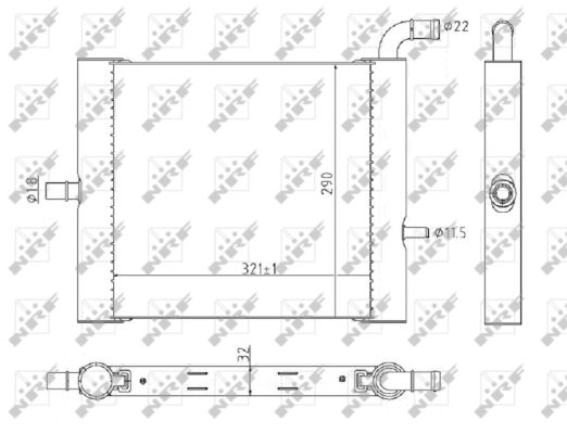 Radiator, engine cooling  Art. 59176