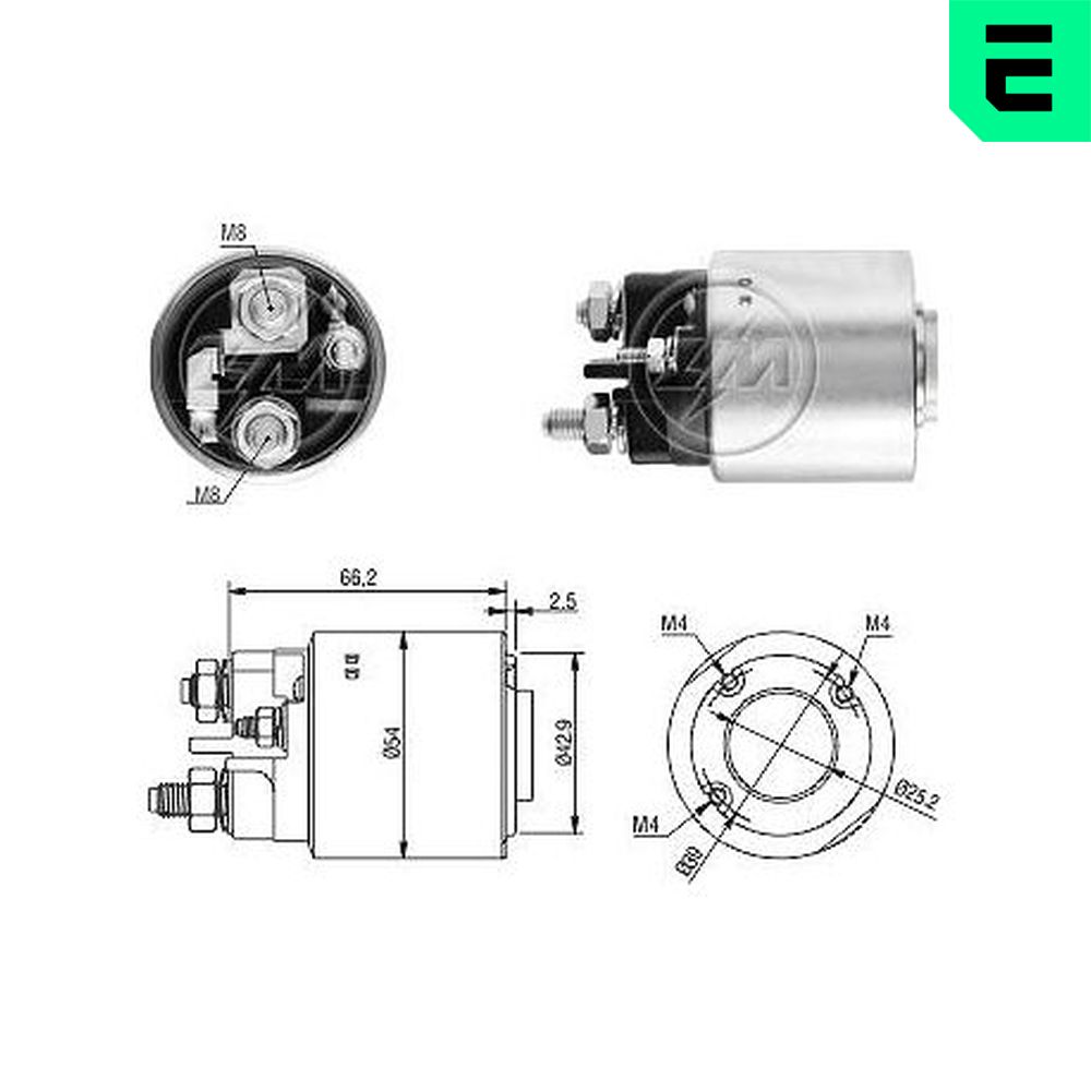 Solenoid Switch, starter (ZM3497)  Art. ZM3497