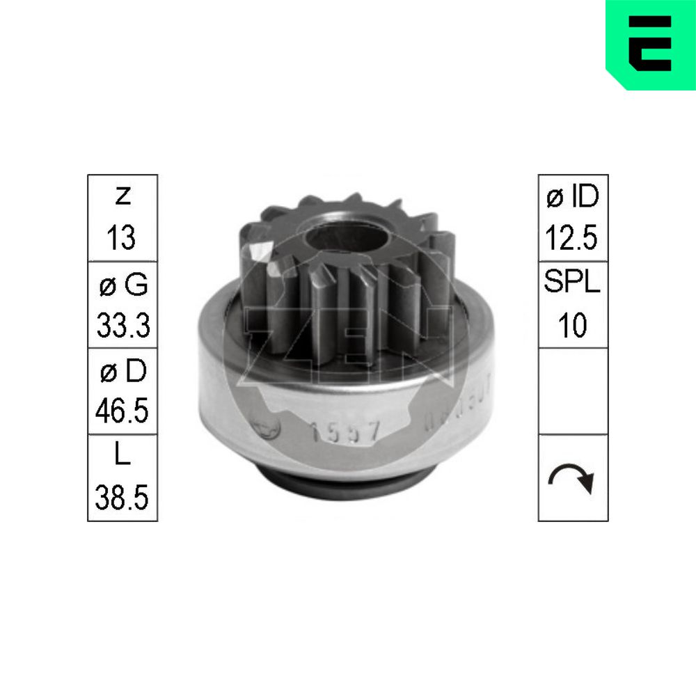 Freewheel Gear, starter  Art. ZN1557