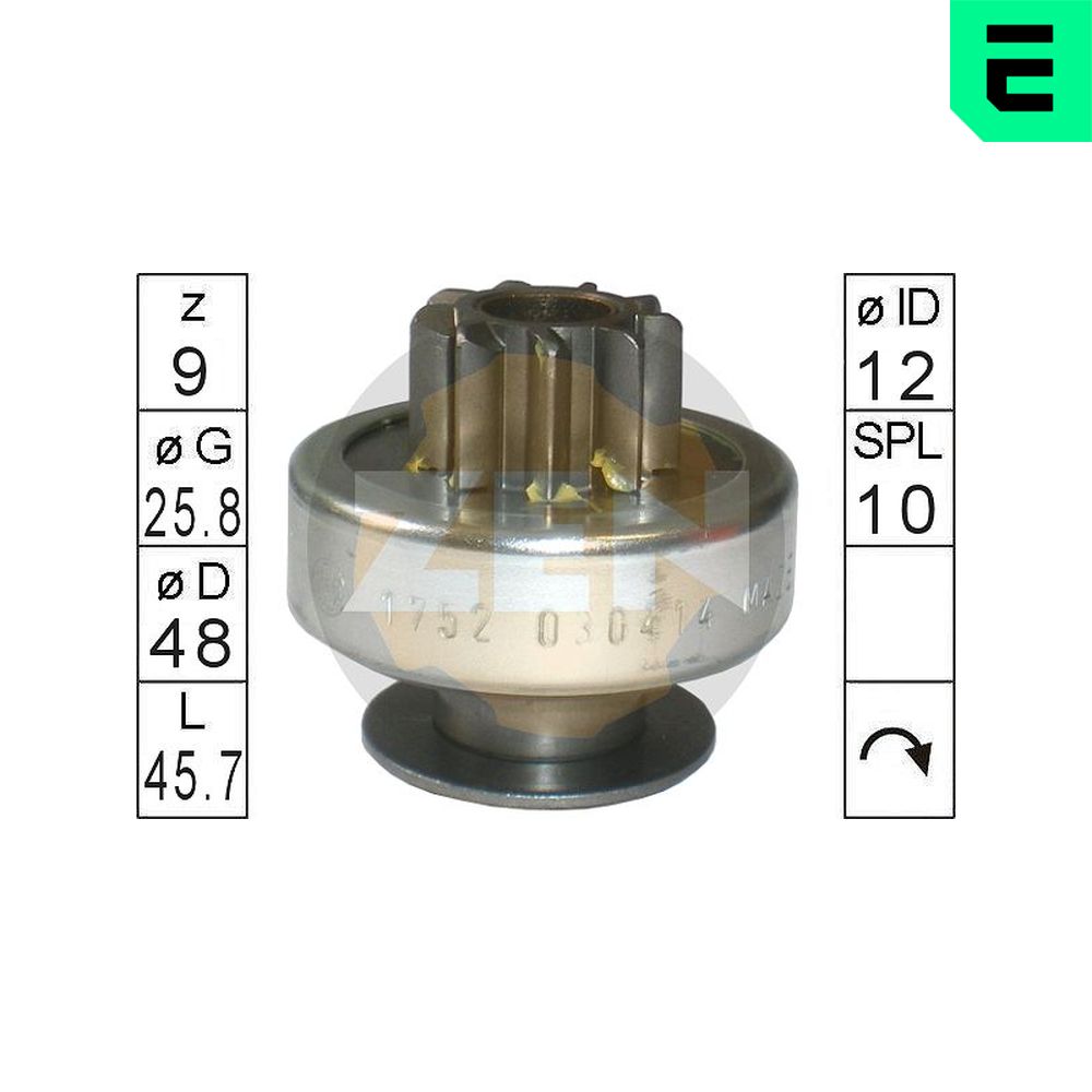 Freewheel Gear, starter  Art. ZN1752