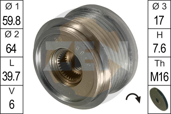 Alternator Freewheel Clutch  Art. ZN5460