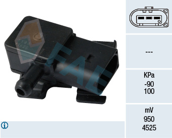 Sensor, exhaust pressure (-90000)  Art. 16102