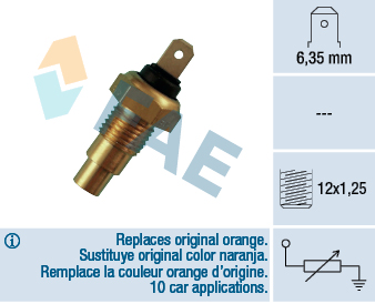 Sensor, coolant temperature (M12X1.25)  Art. 31520