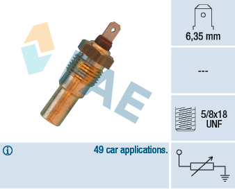 Sensor, coolant temperature (Front axle)  Art. 31690