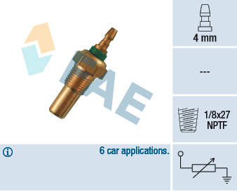 Sensor, coolant temperature (1/8x27 NPTF)  Art. 32470