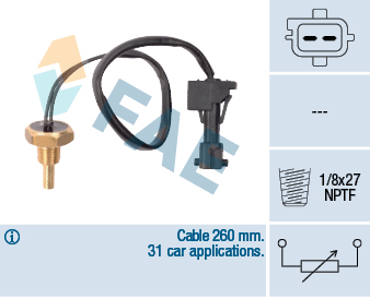 Sensor, coolant temperature (1/8x27 NPTF)  Art. 32741