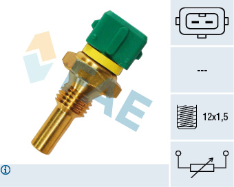 Sensor, coolant temperature (Front axle, left)  Art. 33120