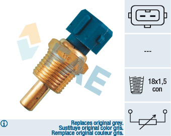 Sensor, coolant temperature (M 18x1.5 con.)  Art. 33150