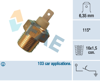 Temperature Switch, coolant warning lamp (Rear axle)  Art. 35070