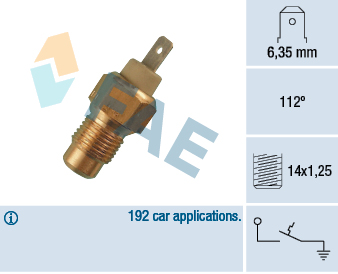 Temperature Switch, coolant warning lamp (Front axle, left)  Art. 35180