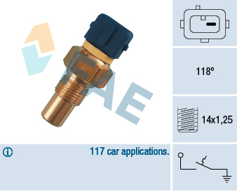 Temperature Switch, coolant warning lamp (Double cloth)  Art. 35290