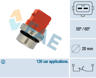 Temperature Switch, coolant warning lamp (65)  Art. 35320