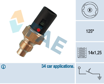 Temperature Switch, coolant warning lamp (125)  Art. 35360