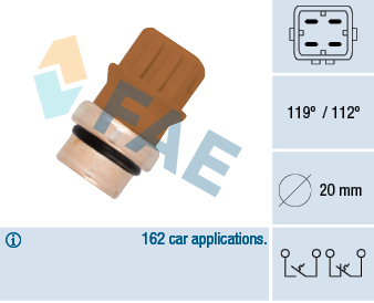 Temperature Switch, coolant warning lamp (In front)  Art. 35580