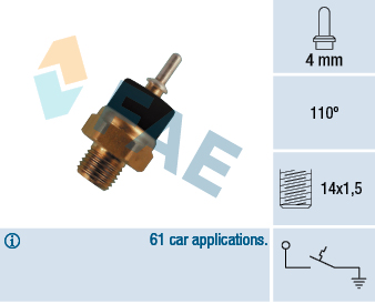 Temperature Switch, coolant warning lamp (110)  Art. 35780