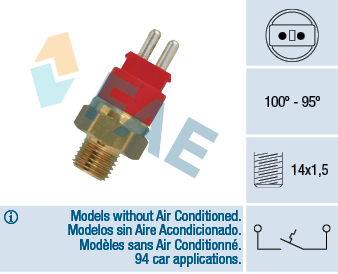 Temperature Switch, radiator fan (Front axle, left)  Art. 36250