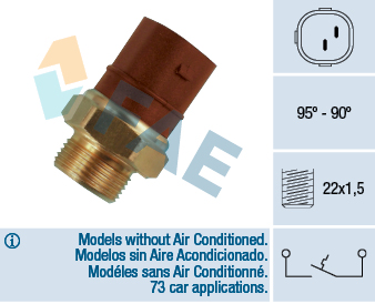 Temperature Switch, radiator fan (Front axle, left)  Art. 36270