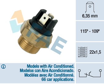 Temperature Switch, radiator fan (115-109)  Art. 36280