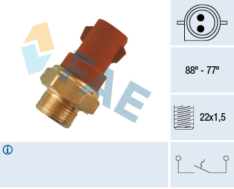 Temperature Switch, radiator fan (Right)  Art. 37230