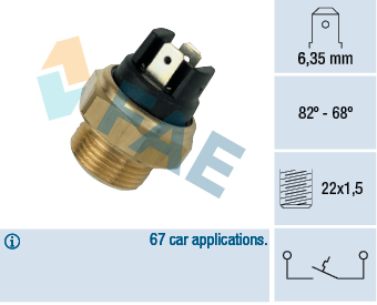 Temperature Switch, radiator fan (Front axle)  Art. 37350