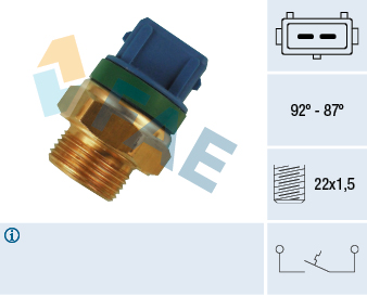 Temperature Switch, radiator fan (Front axle, left)  Art. 37680