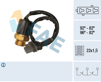 Temperature Switch, radiator fan (Front axle)  Art. 37870