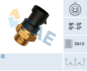 Temperature Switch, radiator fan (Rear axle)  Art. 37900