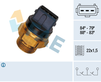 Temperature Switch, radiator fan (84-79/88-83)  Art. 37940