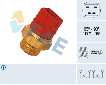 Temperature Switch, radiator fan (Front axle)  Art. 37960