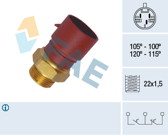 Temperature Switch, radiator fan (Front axle, left)  Art. 38040