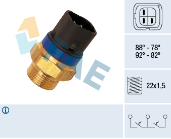 Temperature Switch, radiator fan (Front axle, left)  Art. 38110