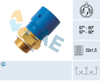 Temperature Switch, radiator fan (Rear axle)  Art. 38245