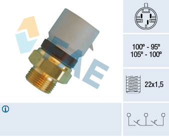 Temperature Switch, radiator fan (Forward, right)  Art. 38360