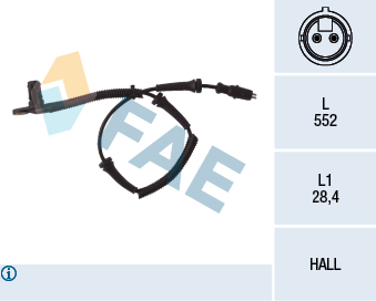 Sensor, wheel speed (Front axle)  Art. 78027