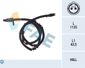 Sensor, wheel speed (Front axle)  Art. 78056