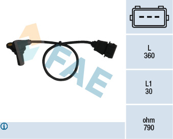 RPM Sensor, automatic transmission (Front axle)  Art. 79061