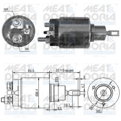 Solenoid Switch, starter (Rear axle, right)  Art. 46067