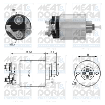 Solenoid Switch, starter (Rear axle)  Art. 46104