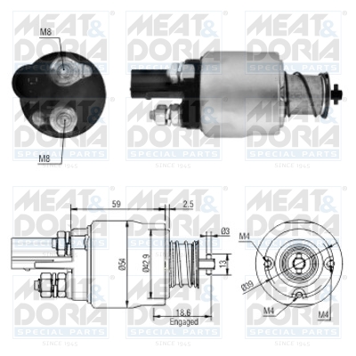 Solenoid Switch, starter (Front axle, left)  Art. 46126