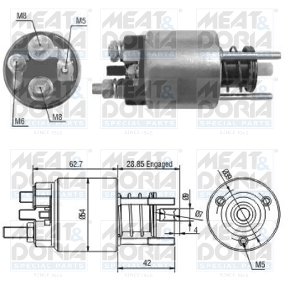 Solenoid Switch, starter (Back, right)  Art. 46128