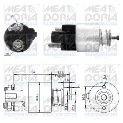 Solenoid Switch, starter (10.05)  Art. 46155