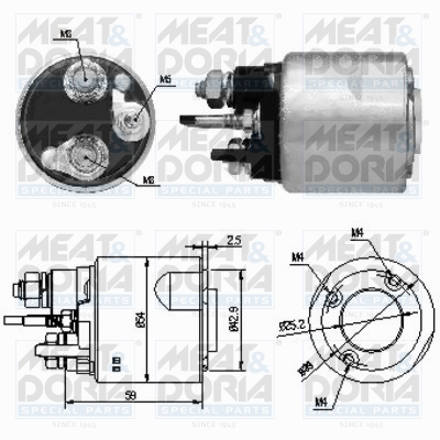 Solenoid Switch, starter (Rear axle)  Art. 46159